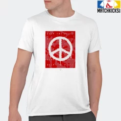 T-Shirt - Nike Dunk Low University Red (2020) - Sneaker-Matching T-Shirt (Keep The Peace) -Nike Dunk shop online mockupGenerator 5318