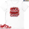 T-Shirt - Nike Dunk Low University Red (2020) - Sneaker-Matching T-Shirt (Out Here Being CUTE)