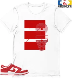 T-Shirt - Nike Dunk Low University Red (2020) - Sneaker-Matching T-Shirt (BALLIN OUT)