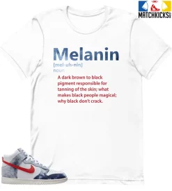 T-Shirt - Nike Dunk High Washed Denim Pack - Sneaker-Matching T-Shirt (Melanin Noun)