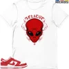 T-Shirt - Nike Dunk Low University Red (2020) - Sneaker-Matching T-Shirt (Believe) -Nike Dunk shop online mockupGenerator 5401