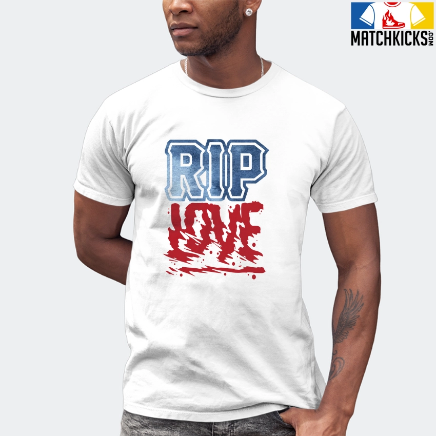 T-Shirt - Nike Dunk High Washed Denim Pack - Sneaker-Matching T-Shirt (RIP Love) 7 T-Shirt - Nike Dunk High Washed Denim Pack - Sneaker-Matching T-Shirt (RIP Love) - Image 5