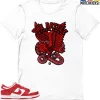 T-Shirt - Nike Dunk Low University Red (2020) - Sneaker-Matching T-Shirt (The Battle)