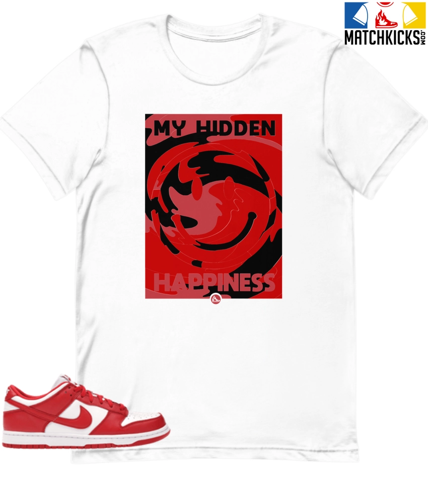 T-Shirt - Nike Dunk Low University Red (2020) - Sneaker-Matching T-Shirt (My Hidden Happiness) 3 T-Shirt - Nike Dunk Low University Red (2020) - Sneaker-Matching T-Shirt (My Hidden Happiness)