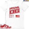 T-Shirt - Nike Dunk Low University Red (2020) - Sneaker-Matching T-Shirt (ORIGINAL OG SINCE DAY 1)