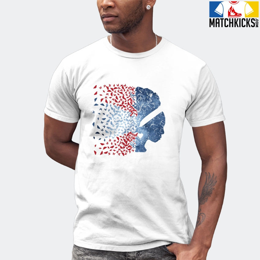 T-Shirt - Nike Dunk High Washed Denim Pack - Sneaker-Matching T-Shirt (Butterfly Lady) 7 T-Shirt - Nike Dunk High Washed Denim Pack - Sneaker-Matching T-Shirt (Butterfly Lady) - Image 5