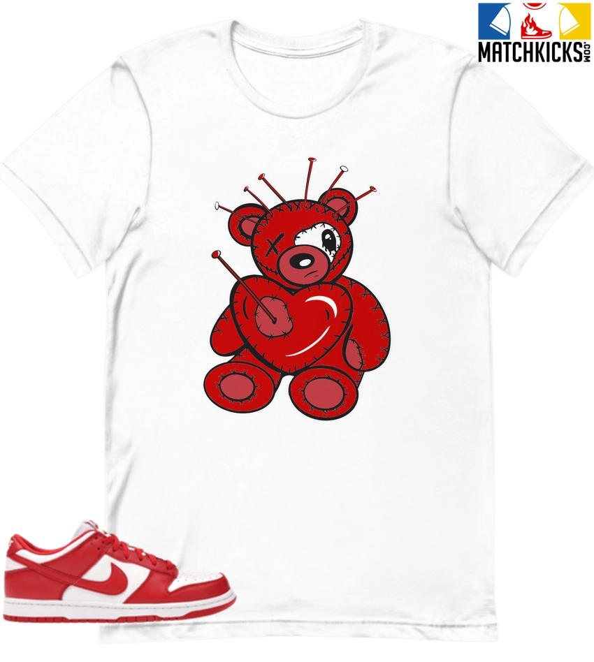 T-Shirt - Nike Dunk Low University Red (2020) - Sneaker-Matching T-Shirt (VOO DOO TEDDY) 3 T-Shirt - Nike Dunk Low University Red (2020) - Sneaker-Matching T-Shirt (VOO DOO TEDDY)