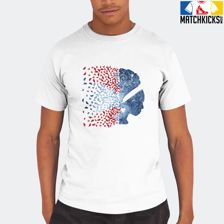 T-Shirt - Nike Dunk High Washed Denim Pack - Sneaker-Matching T-Shirt (Butterfly Lady) 8 T-Shirt - Nike Dunk High Washed Denim Pack - Sneaker-Matching T-Shirt (Butterfly Lady) - Image 6