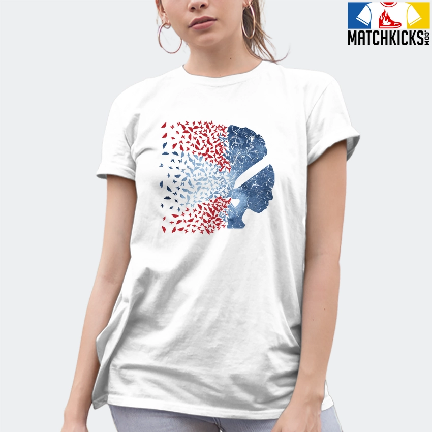 T-Shirt - Nike Dunk High Washed Denim Pack - Sneaker-Matching T-Shirt (Butterfly Lady) 10 T-Shirt - Nike Dunk High Washed Denim Pack - Sneaker-Matching T-Shirt (Butterfly Lady) - Image 8