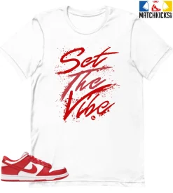 T-Shirt - Nike Dunk Low University Red (2020) - Sneaker-Matching T-Shirt (Set The Vibe)