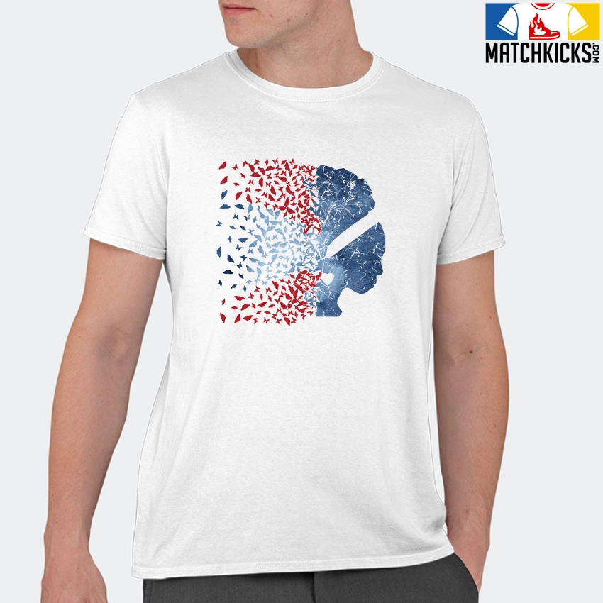 T-Shirt - Nike Dunk High Washed Denim Pack - Sneaker-Matching T-Shirt (Butterfly Lady) 11 T-Shirt - Nike Dunk High Washed Denim Pack - Sneaker-Matching T-Shirt (Butterfly Lady) - Image 9