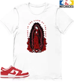 T-Shirt - Nike Dunk Low University Red (2020) - Sneaker-Matching T-Shirt (Light In The Land Of The Lost)
