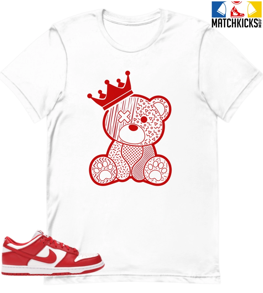 T-Shirt - Nike Dunk Low University Red (2020) - Sneaker-Matching T-Shirt (King Ted) 3 T-Shirt - Nike Dunk Low University Red (2020) - Sneaker-Matching T-Shirt (King Ted)