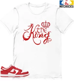 T-Shirt - Nike Dunk Low University Red (2020) - Sneaker-Matching T-Shirt (The King)