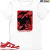 T-Shirt - Nike Dunk Low University Red (2020) - Sneaker-Matching T-Shirt (your Basic Witch)