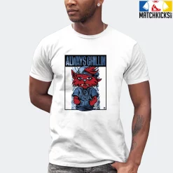 T-Shirt - Nike Dunk High Washed Denim Pack - Sneaker-Matching T-Shirt (Cool Cat Always Chillin) -Nike Dunk shop online mockupGenerator 569