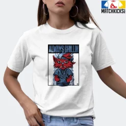 T-Shirt - Nike Dunk High Washed Denim Pack - Sneaker-Matching T-Shirt (Cool Cat Always Chillin) -Nike Dunk shop online mockupGenerator 571