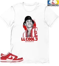 T-Shirt - Nike Dunk Low University Red (2020) - Sneaker-Matching T-Shirt (LL COOL J)