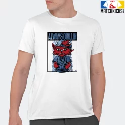 T-Shirt - Nike Dunk High Washed Denim Pack - Sneaker-Matching T-Shirt (Cool Cat Always Chillin) -Nike Dunk shop online mockupGenerator 573