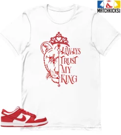 T-Shirt - Nike Dunk Low University Red (2020) - Sneaker-Matching T-Shirt (FEMALE QUEEN)