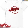 T-Shirt - Nike Dunk Low University Red (2020) - Sneaker-Matching T-Shirt (Stay Hungry Stay Humble) 2 T-Shirt - Nike Dunk Low University Red (2020) - Sneaker-Matching T-Shirt (Stay Hungry Stay Humble) -Nike Dunk shop online mockupGenerator 5779
