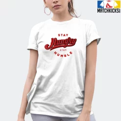 T-Shirt - Nike Dunk Low University Red (2020) - Sneaker-Matching T-Shirt (Stay Hungry Stay Humble) -Nike Dunk shop online mockupGenerator 5785