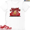 T-Shirt - Nike Dunk Low University Red (2020) - Sneaker-Matching T-Shirt (Couch Potato)
