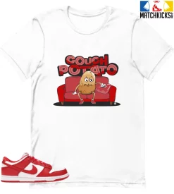 T-Shirt - Nike Dunk Low University Red (2020) - Sneaker-Matching T-Shirt (Couch Potato)