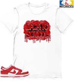 T-Shirt - Nike Dunk Low University Red (2020) - Sneaker-Matching T-Shirt (BACK TO SCHOOL)
