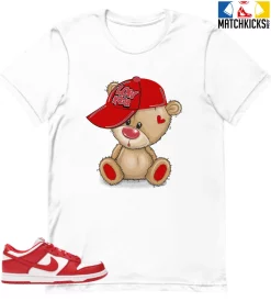 T-Shirt - Nike Dunk Low University Red (2020) - Sneaker-Matching T-Shirt (LOW KEY BEAR)