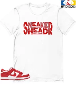 T-Shirt - Nike Dunk Low University Red (2020) - Sneaker-Matching T-Shirt (SNEAKER HEAD)