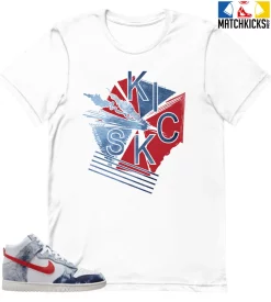 T-Shirt - Nike Dunk High Washed Denim Pack - Sneaker-Matching T-Shirt (KICKS)