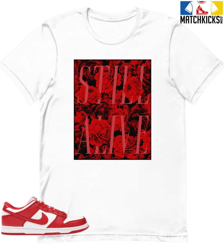 T-Shirt - Nike Dunk Low University Red (2020) - Sneaker-Matching T-Shirt (STILL ALIVE) 3 T-Shirt - Nike Dunk Low University Red (2020) - Sneaker-Matching T-Shirt (STILL ALIVE)