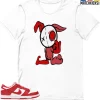 T-Shirt - Nike Dunk Low University Red (2020) - Sneaker-Matching T-Shirt (Fresh Rabbit)