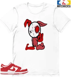 T-Shirt - Nike Dunk Low University Red (2020) - Sneaker-Matching T-Shirt (Fresh Rabbit)