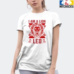 T-Shirt - Nike Dunk Low University Red (2020) - Sneaker-Matching T-Shirt (Leo I Am A Lion) -Nike Dunk shop online mockupGenerator 5901