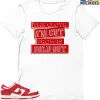 T-Shirt - Nike Dunk Low University Red (2020) - Sneaker-Matching T-Shirt (The Cloth I'm Cut From) -Nike Dunk shop online mockupGenerator 5904
