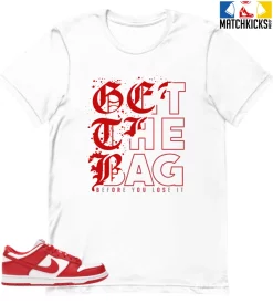 T-Shirt - Nike Dunk Low University Red (2020) - Sneaker-Matching T-Shirt (GET THE BAG)