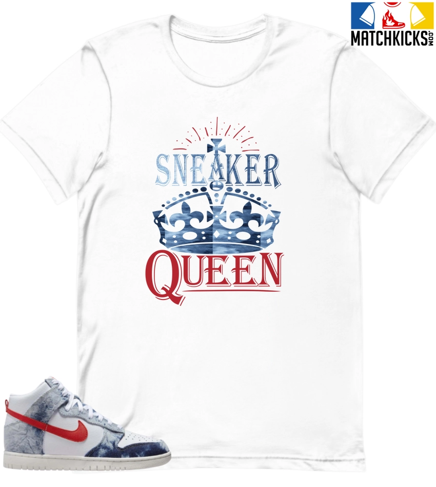 T-Shirt - Nike Dunk High Washed Denim Pack - Sneaker-Matching T-Shirt (SNEAKER QUEEN) 3 T-Shirt - Nike Dunk High Washed Denim Pack - Sneaker-Matching T-Shirt (SNEAKER QUEEN)
