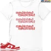 T-Shirt - Nike Dunk Low University Red (2020) - Sneaker-Matching T-Shirt (Sneakerhead Sneakerhead)
