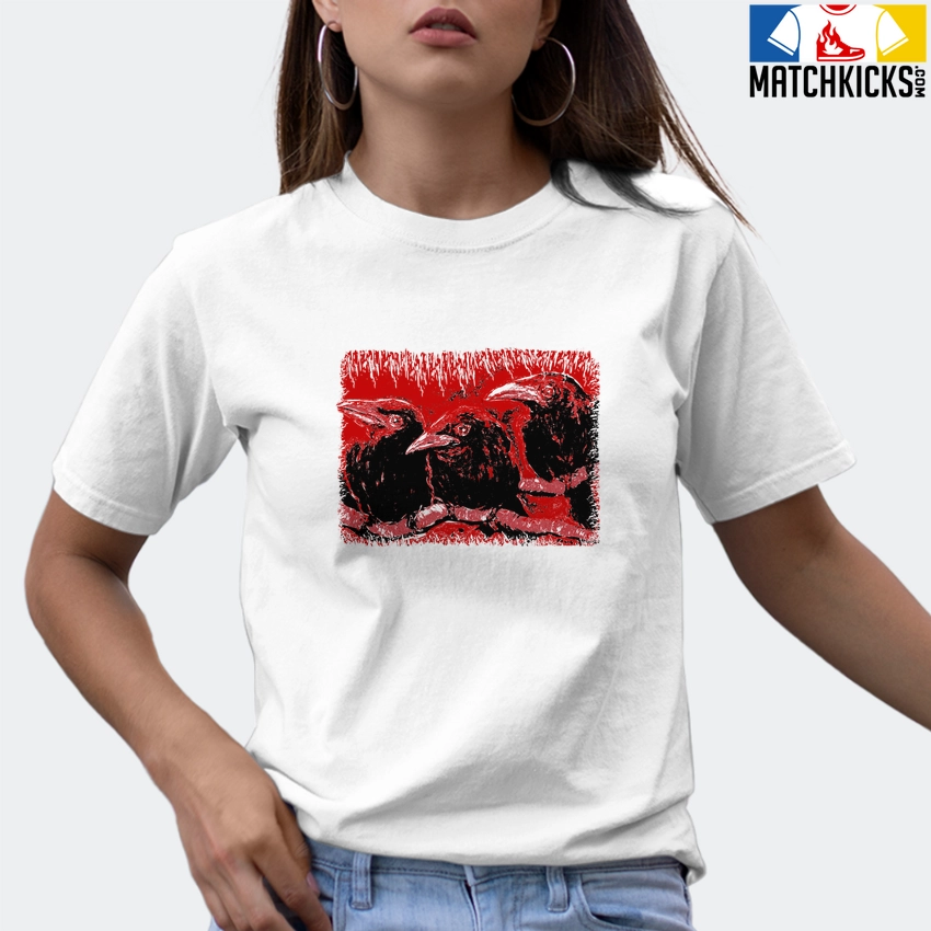 T-Shirt - Nike Dunk Low University Red (2020) - Sneaker-Matching T-Shirt (Baby Crows) 9 T-Shirt - Nike Dunk Low University Red (2020) - Sneaker-Matching T-Shirt (Baby Crows) - Image 7