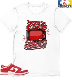T-Shirt - Nike Dunk Low University Red (2020) - Sneaker-Matching T-Shirt (70's Baby)