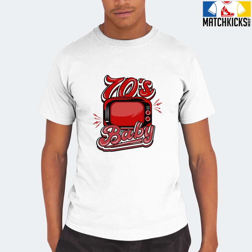 T-Shirt - Nike Dunk Low University Red (2020) - Sneaker-Matching T-Shirt (70's Baby) 8 T-Shirt - Nike Dunk Low University Red (2020) - Sneaker-Matching T-Shirt (70's Baby) - Image 6