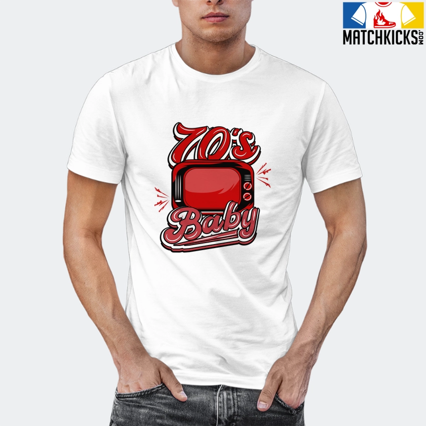 T-Shirt - Nike Dunk Low University Red (2020) - Sneaker-Matching T-Shirt (70's Baby) 12 T-Shirt - Nike Dunk Low University Red (2020) - Sneaker-Matching T-Shirt (70's Baby) - Image 10