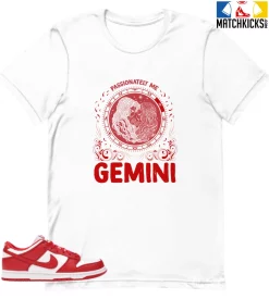 T-Shirt - Nike Dunk Low University Red (2020) - Sneaker-Matching T-Shirt (Gemini Passionately Me)