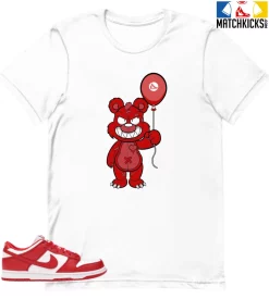 T-Shirt - Nike Dunk Low University Red (2020) - Sneaker-Matching T-Shirt (Grinning Bear)