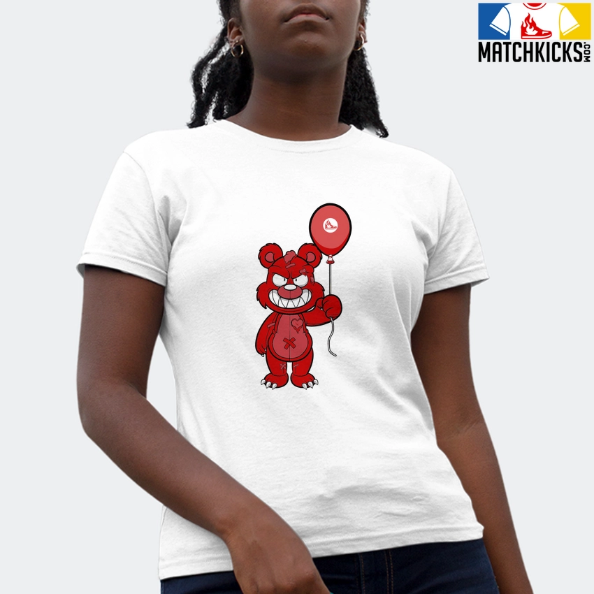 T-Shirt - Nike Dunk Low University Red (2020) - Sneaker-Matching T-Shirt (Grinning Bear) 4 T-Shirt - Nike Dunk Low University Red (2020) - Sneaker-Matching T-Shirt (Grinning Bear) - Image 2