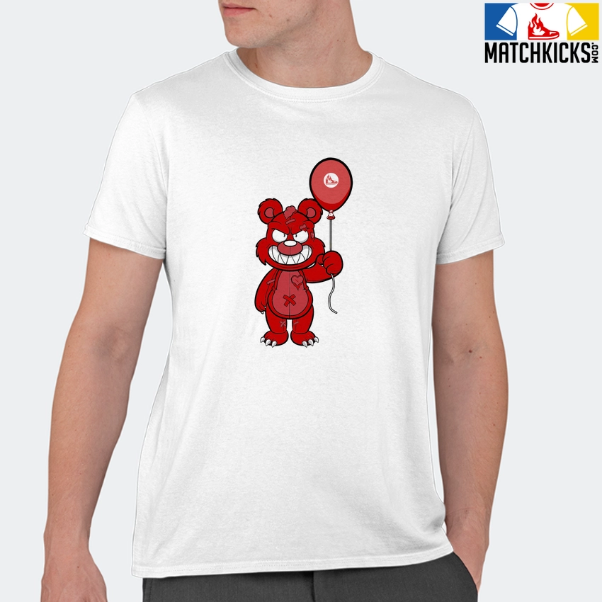T-Shirt - Nike Dunk Low University Red (2020) - Sneaker-Matching T-Shirt (Grinning Bear) 11 T-Shirt - Nike Dunk Low University Red (2020) - Sneaker-Matching T-Shirt (Grinning Bear) - Image 9