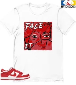 T-Shirt - Nike Dunk Low University Red (2020) - Sneaker-Matching T-Shirt (FACE IT)