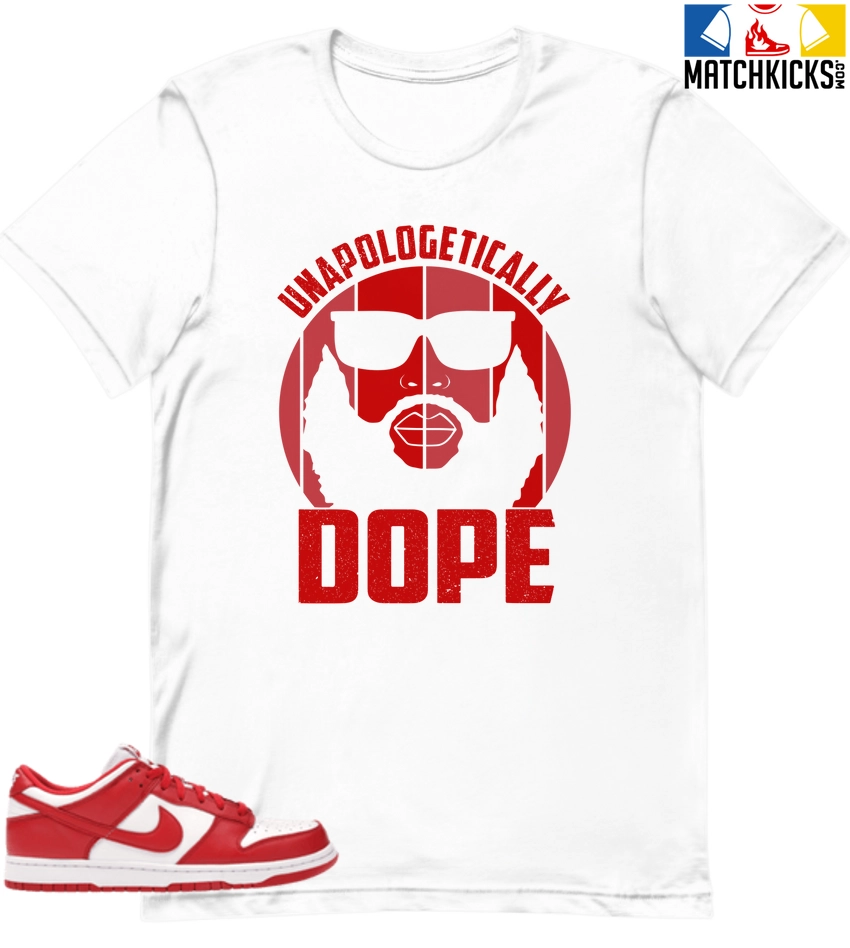 T-Shirt - Nike Dunk Low University Red (2020) - Sneaker-Matching T-Shirt (UNAPOLOGETICALLY DOPE) 3 T-Shirt - Nike Dunk Low University Red (2020) - Sneaker-Matching T-Shirt (UNAPOLOGETICALLY DOPE)